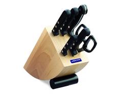 Arcos Serie Universal - Pacco Regalo Set di Coltelli 6 Pezzi (5 Coltelli + 1 Forbici) - Lama Acciaio Inossidabile Nitrum - Manico Polioxymetilene (Pom) - Legno di Pino