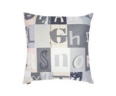 Zons Cuscino Decorativo sfoderabile 45Â x 45Â cm + Imbottitura 3Â Colori (Grigio)