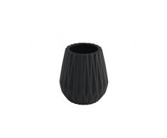 Axentia Spazzolini Luxury Style Nero, Finemente Lavorato in Ceramica - Porta spazzolino, Porta scopino con Moderno e Semplice Design, Supporto per spazzolino da Denti con Bellissimo Colore