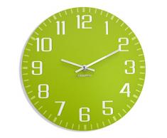 FLEXISTYLE Orologio da Parete Moderno Ultra Silenzioso Facile 30cm Verde Oliva, Soggiorno, corridoio, Ufficio, Made in EU