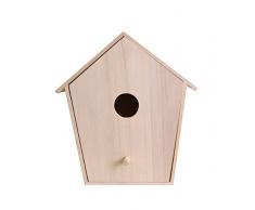 Artemio 14001841 - Casetta con cassetto, Legno, Beige, 9 x 6 x 10 cm