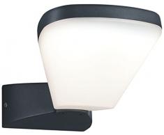 Trio Leuchten Trio 221360142 Volturno Lampada da Parete a LED da Esterno, Alluminio Pressofuso, Acrilico 5.5 W, Antracite/Bianco