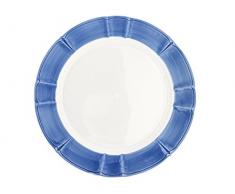 H&H Rodi Set Piatti, Ceramica, Azzurro, 12 unitÃ 