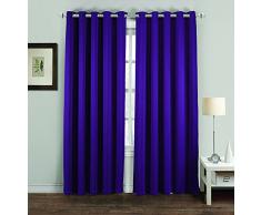 MH Distributions Lusso Thermal Super Soft Solid Camera da Letto Soggiorno Isolato a Risparmio energetico Coppia di Tende oscuranti con Occhielli, Uarehome (66Â x 54, Viola)
