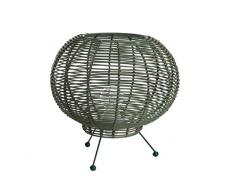 Lussiol 233743 Poster, Lampada Decorativa, Rattan Verde, Ã 30 x H 26 cm