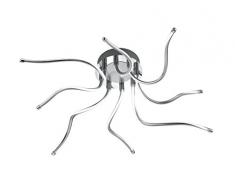 Trio Leuchten Trio 676310806 Portofino Plafoniera LED, 4x4.1 2.8 Watt, Cromo/Bianco, 85 cm, 85 x 85 x 23 cm