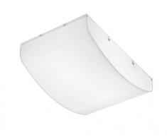 Rossini Illuminazione 10514-40 Plafoniera in Vetro Satinato Opaco E27, 20 W, Bianco