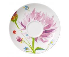 Villeroy & Boch Anmut Flowers Piattino Tazza Caffe, 15 cm, Porcellana Bone China, Multicolore