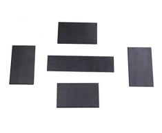 Izasur-Spain Numero 5Â Composizione di Tavolo, Pietra, Nero, 40Â x 15Â x 3Â cm, 5Â Pezzi