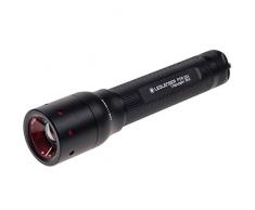 Led Lenser P5R torcia tascabile a LED, flusso luminoso Max 420 lumen, raggio di luce Max 240 m, autonomia Max 15 ore, in confezione Blister, Nero