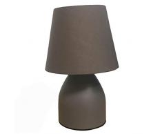 ONLI Lampada da Tavolo Nano in Metallo e Tessuto Color Grigio 6 W