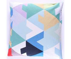 La Finesse Copricuscino Decorativo Quadrato 50 x 50 cm per la casa in Cotone per Soggiorno Divano Camera da Letto cc278, Tessuto colorato, Taglia Unica