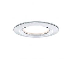 Paulmann 93862 Led Coin Faretto da Incasso Piatto, 3 x 6.8 W, Cromato, Ip44, Resistente Agli Spruzzi, In Alluminio, 6.8 W