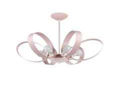 Onli Lampadario Moderno 6 luci Metallo Rosa cameretta Bambina