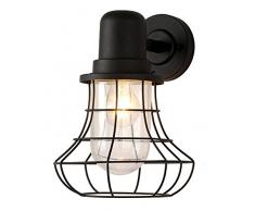 Viokef Lighting Alfredo - Lampada da parete per esterni, in alluminio E27, Nero, 22 x 25 x 30, E27