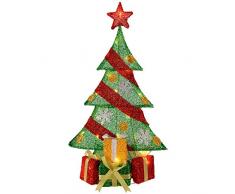 WeRChristmas â Albero di Natale e regali silhouette, luci LED con luce bianca calda, 74 cm â grande