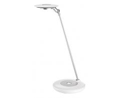 Alco a LED, lampada da tavolo, Alluminio, Alluminio, Bianco argento, 20 x 20 x 51 cm