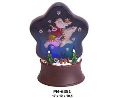 ROYMAR Scatola Musicale e luci Star con Babbo Natale e Orso scatole Decorative mobili Adesivi Decorazione casa Unisex Adulto Multicolore (Multicolore), Unica