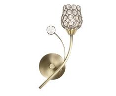 Oaks cristallo tallone Lighting lampadario lampada antica finitura ottone paralume parete ForlÃ¬