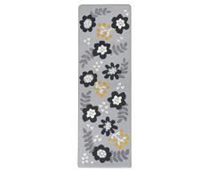 Vallila - Tappeto Salli 80 x 250 cm, Colore: Grigio, Floreale, per cameretta dei Bambini, 250 x 80 cm