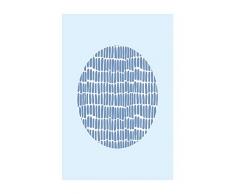 Komar - Quadro da Parete Shelly Patterns Blu, per Soggiorno, Camera da Letto, Decorazione, Stampa Artistica Senza Cornice Disponibile in 3 Misure, WeiÃ, Blau, P037E-50x70