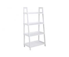AC Design Furniture - Scaffale in MDF, 63 x 40 x 130 cm, Colore: Bianco