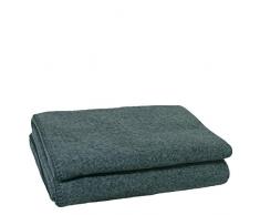 zoeppritz since 1828 Coperta Morbida di Lana â Coperta di Alta qualitÃ con Punto Uncinetto â soffice Coperta in Materiali Naturali â 160 x 200 cm, 790 Deep Pacific, 160 x 200 cm