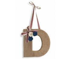 Villa dâEste Home Tivoli Word Appendino Fuoriporta D, Corda, Marrone, 27x5x27 cm