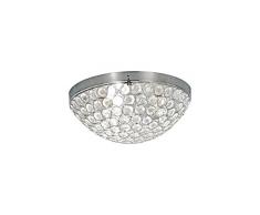 Scan lampade Freja decorativo da soffitto con gocce scintillanti, in acrilico, E14, 40Â W, colore: Cromato/trasparente