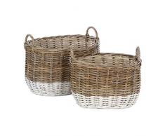 Premier Set di 2 Ceste, Kubu Rattan, Multicolore
