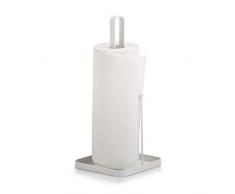 Zeller Portarotolo da Cucina, in Metallo, Colore: Bianco