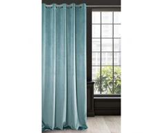 Eurofirany Tenda Oscurante vellutata Verde Mare, Velluto, Morbida, 10 Occhielli, Elegante, di Alta qualità , per Camera da Letto, Soggiorno, 140 x 250 cm