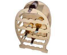 Panetta Casalinghi birch-wood bottiglie scaffale, noce, pezzi