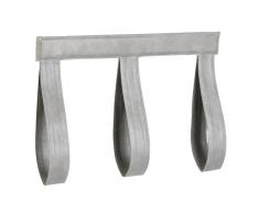 InterDesign Lauren Vegan Portasciugamani Pelle da Bagno, Grigio, 38.74x0.64x28.56 cm