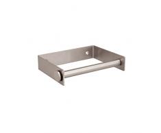 Ibergrif M31103-Placid, Supporto per Carta Igienica a Parete Senza Coperchio, Portarotolo, Acciaio