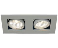 Nordlux, Faretto da incasso girevole Galilei 2Â Spot 2Â X 35Â W GU10Â alluminio IP44Â 21070129