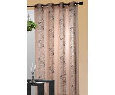 HomeMaison.com HM69807170 - Tenda in etamine Ricamata, Motivo Etnico 140 x 240 cm Beige