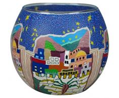 Him Oriental Portacandele, Multicolore, 11x11x9 cm