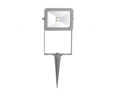 Eglo FAEDO 2 Lampada da Esterno 10 W, Argento, 13 x 50 x 40.5 cm