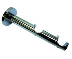 Gardinia 31054 – Doppio Traeger per asta per tende doppio binario aperta, Serie Chicago, diametro 20 mm, cromato