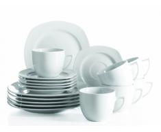 Domestic 920902 Villa - Servizio da caffÃ¨ in Porcellana, 18 Pezzi, con 6 tazzine, 6 piattini, 6 Piatti da Dessert
