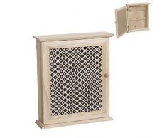 Dcasa - Scatola in Legno con Ganci per Chiavi, per conservare Oggetti e Decorazioni per la casa, Unisex, per Adulti, Multicolore (Multicolore), Unica