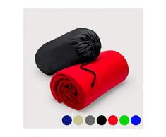 BigBuy Home 145213 - Coperta in Pile con Fodera (120 x 150 cm) Mediano Blu