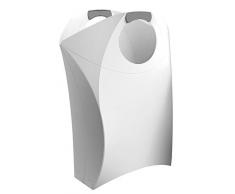 Kleine Wolke Textilgesellschaft Kleine Wolke Origami Laundry-Cesto portabiancheria Colore: Bianco, 50x25,5x51,5 cm