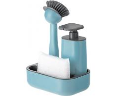 VIGAR Set lavello con Dispenser di Sapone, ABS, Blu, 19Â x 13Â x 26,5Â cm