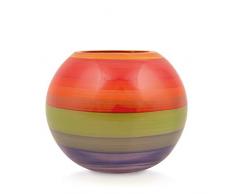 Angela neue Wiener Werkstaette Vaso in Vetro rifinita a Forma di Sfera, Vetro, Multicolore, 14Â x 14Â x 14Â cm