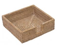 Caspari hl01 W supporto Whitewash per tovaglioli per il pranzo, in rattan e cestino, bianco, 33 x 33 cm