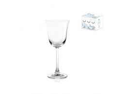 H&H 1185122 Set 6 Vetro Kandy Trasparente Acqua Cl22 Calici Vino Arredo Tavola