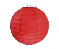 Feste e Decorazioni - Lanterna carta di decorazione (x2) - Rosso, 30 cm