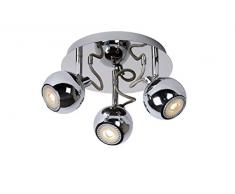 Lucide 17991/15/11 Comet - Faretti da soffitto, a LED, 3 x GU10 5, 26 W, 26 x 26 x 16 cm